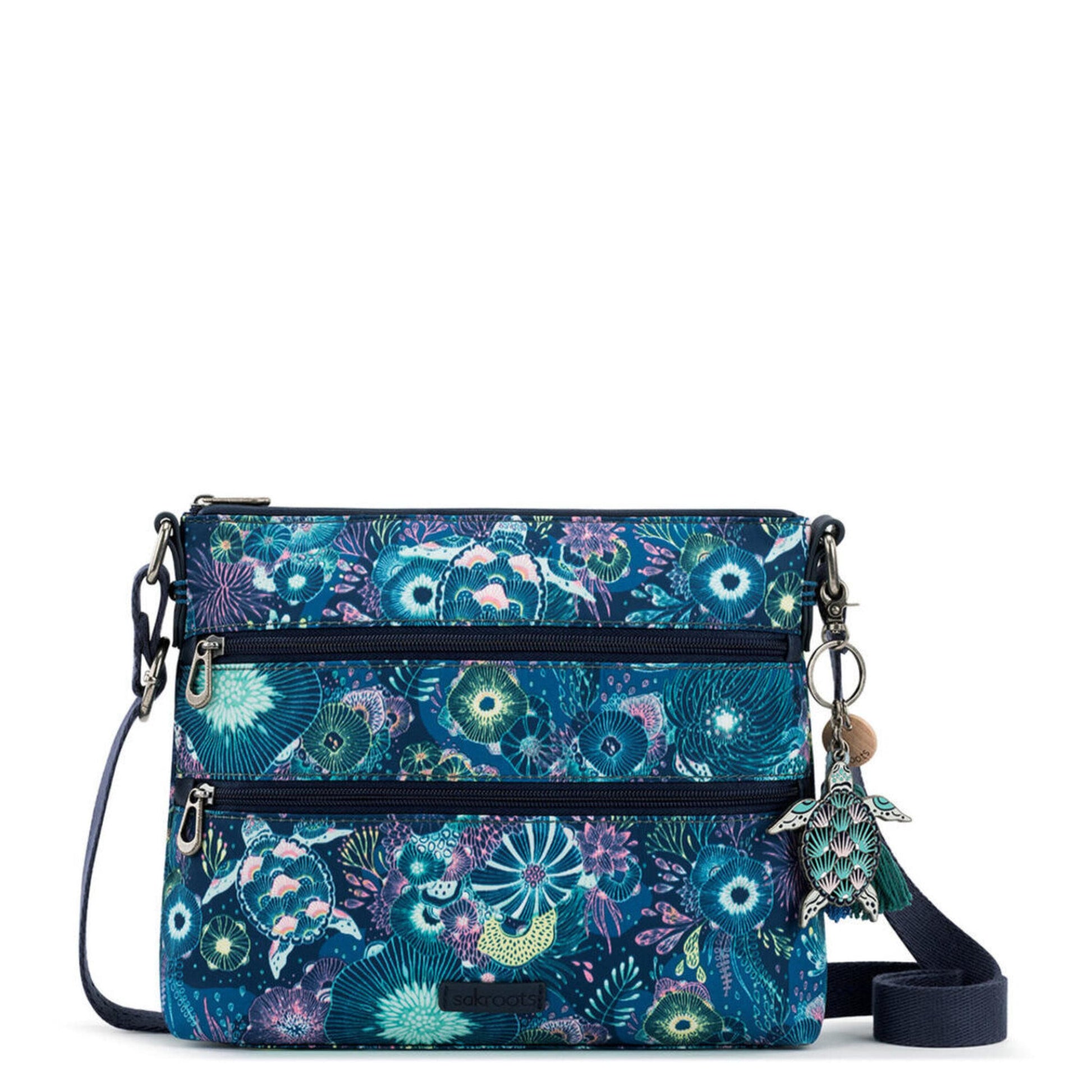 Sakroots Basic Crossbody EcoTwill - |Royal Blue Seascape|