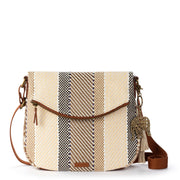Foldover Crossbody - Straw - Tobacco Batik World Woven