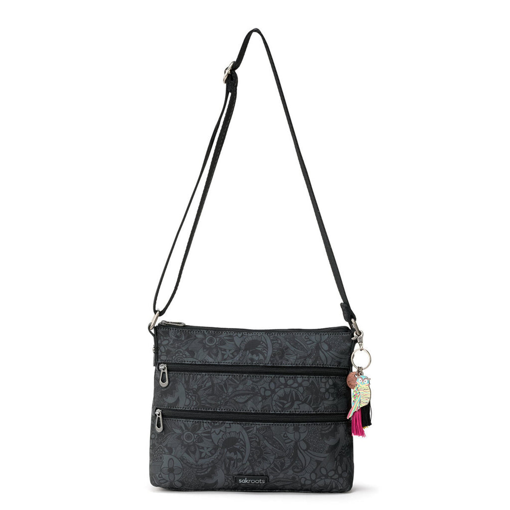 Sakroots Basic Crossbody - EcoTwill - Black Spirit Desert