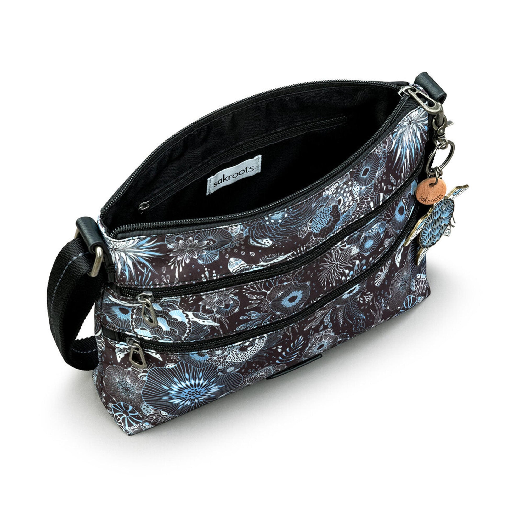 Sakroots Basic Crossbody EcoTwill - |Midnight Seascape|