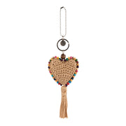 Yarnicharmz Dangle - Hand Crochet - Bamboo Heart
