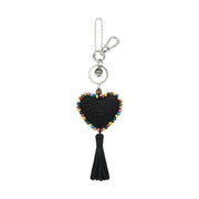 Yarnicharmz Dangle - Hand Crochet - Black Heart