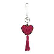 Yarnicharmz Dangle - Hand Crochet - Pinkberry Heart