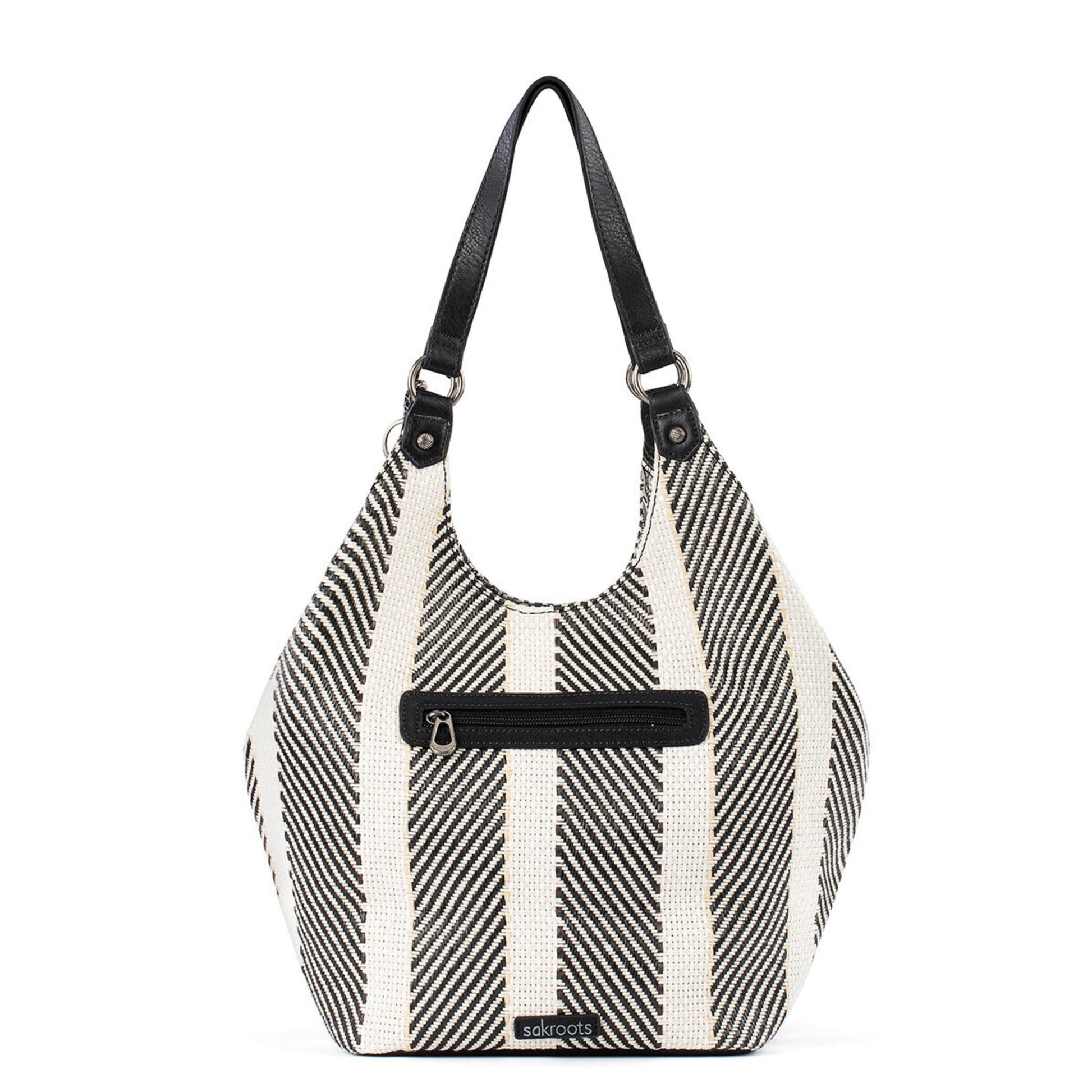 Sakroots Roma Shopper Straw - |Black And White Soulful Desert Woven|