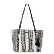 Metro Tote - Straw - Black and White Soulful Desert Woven