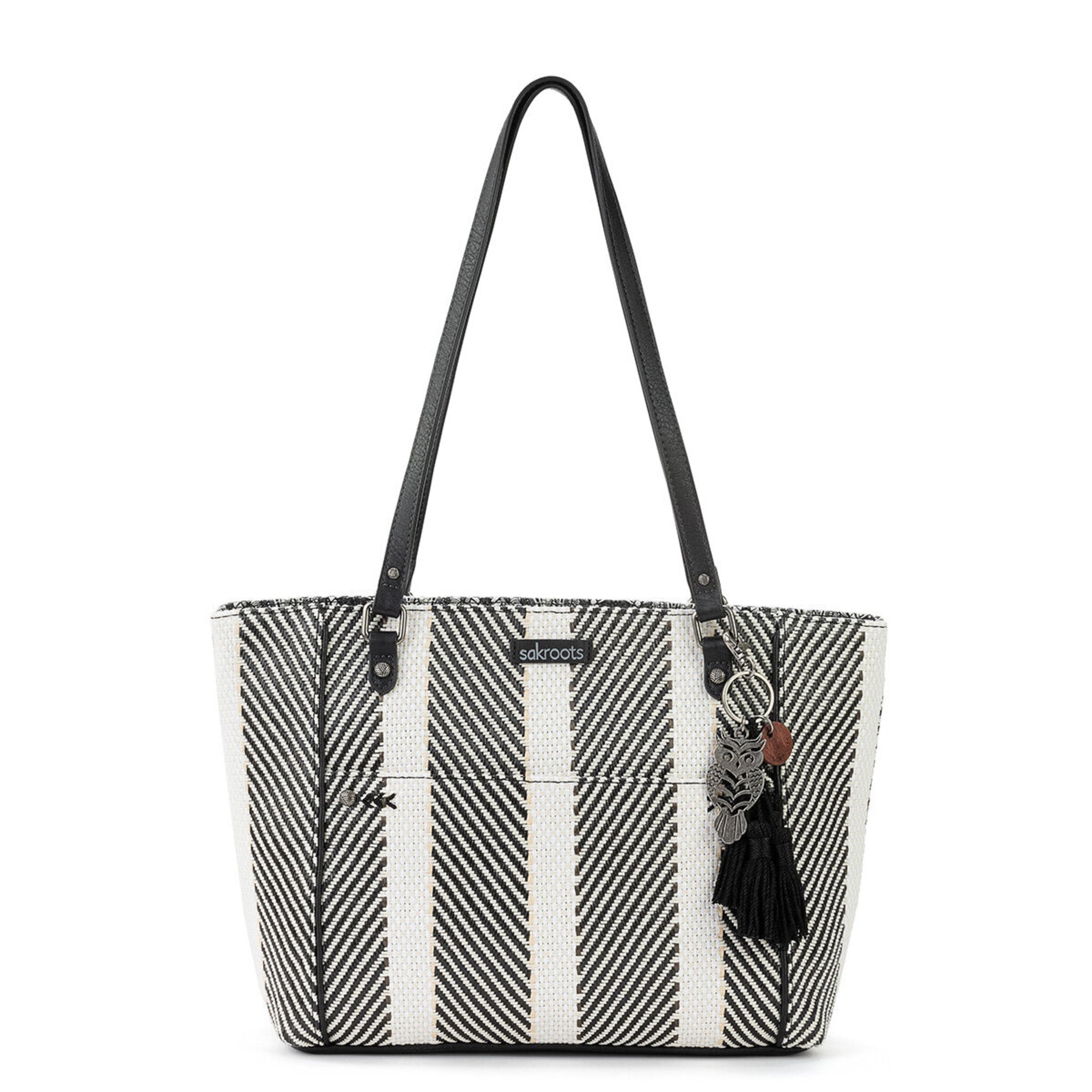 Sakroots Metro Tote - Straw - Black and White Soulful Desert Woven