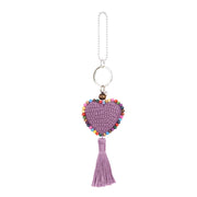 Yarnicharmz Dangle - Hand Crochet - Heather Heart