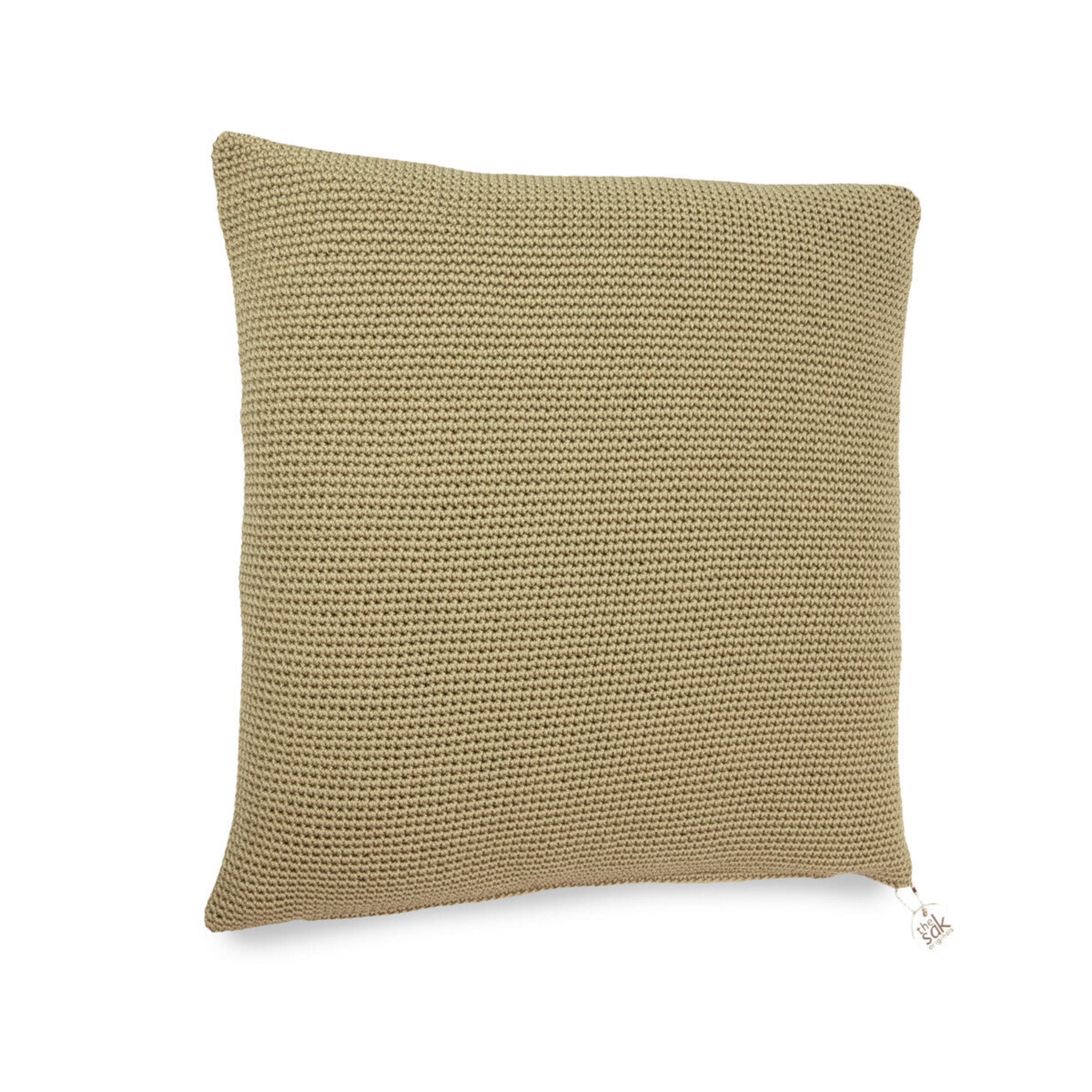 The Sak Pillow Cover 18 x 18 - Hand Crochet - Sage