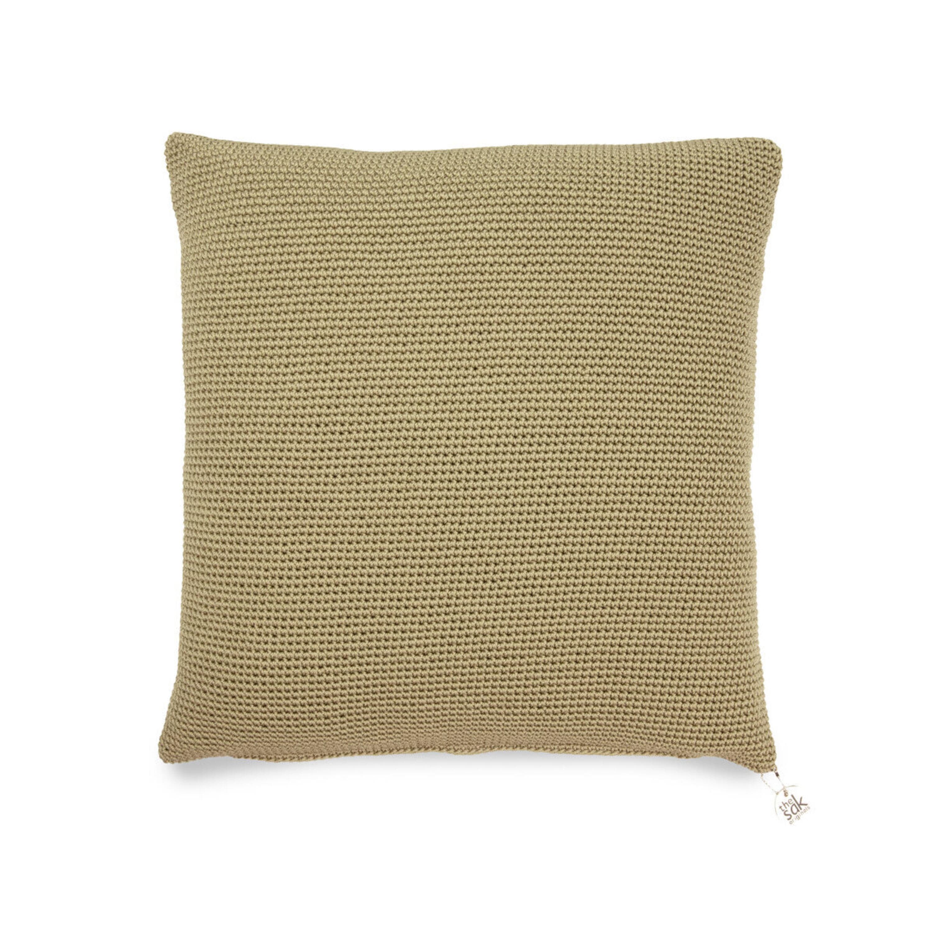 The Sak Pillow Cover 18 x 18 - Hand Crochet - Sage