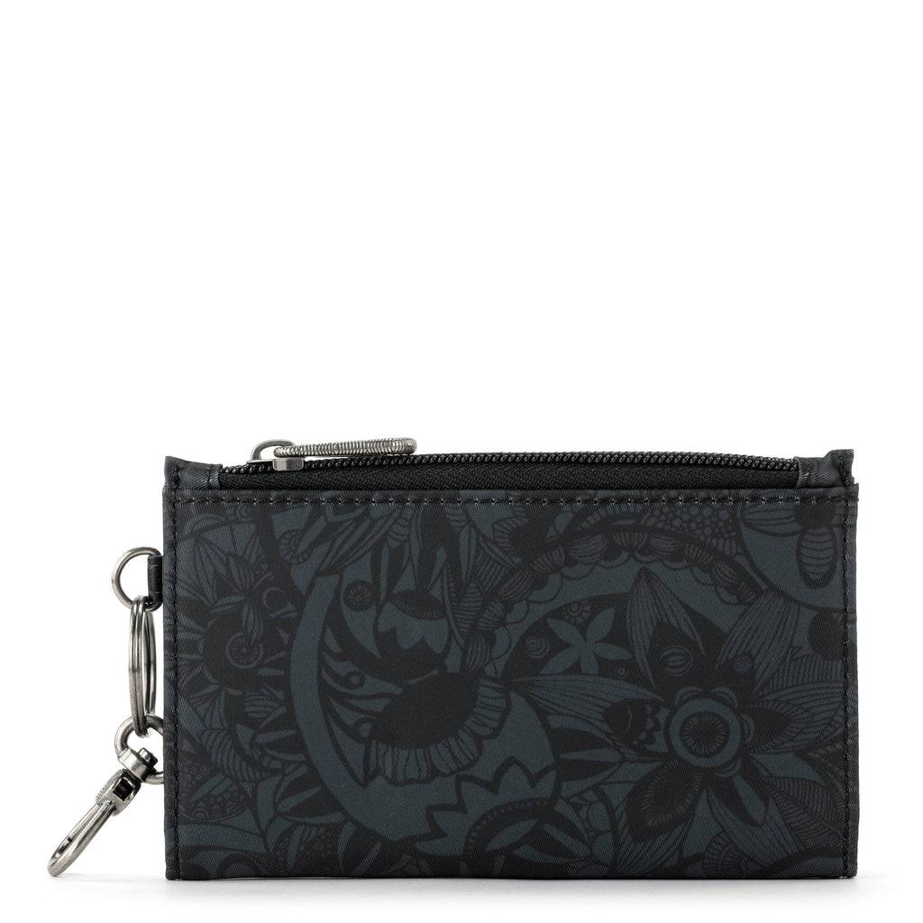 Sakroots Encino Essential Wallet - EcoTwill - Black Spirit Desert