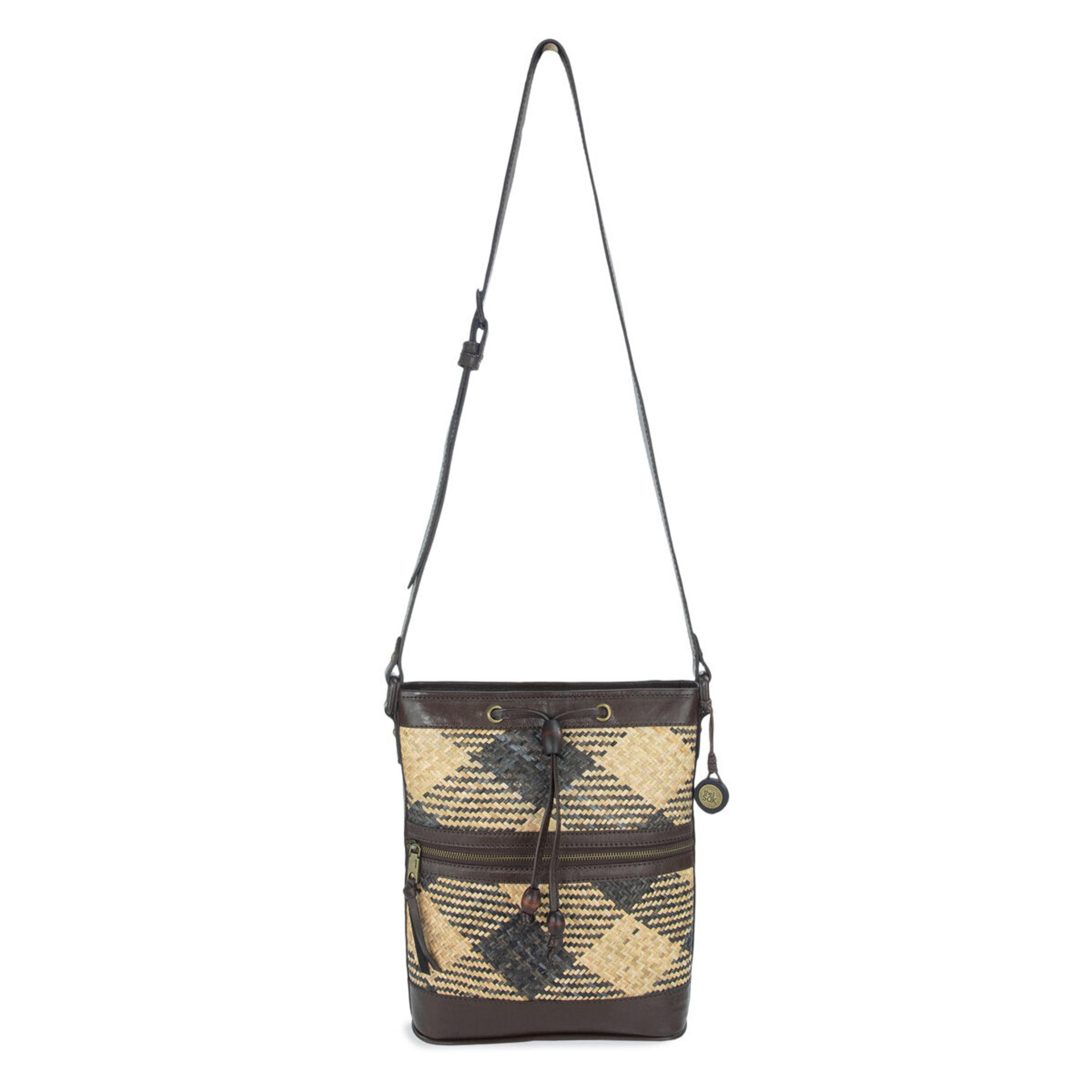The Sak Bali Rattan Bucket - Rattan - Brown Patterned
