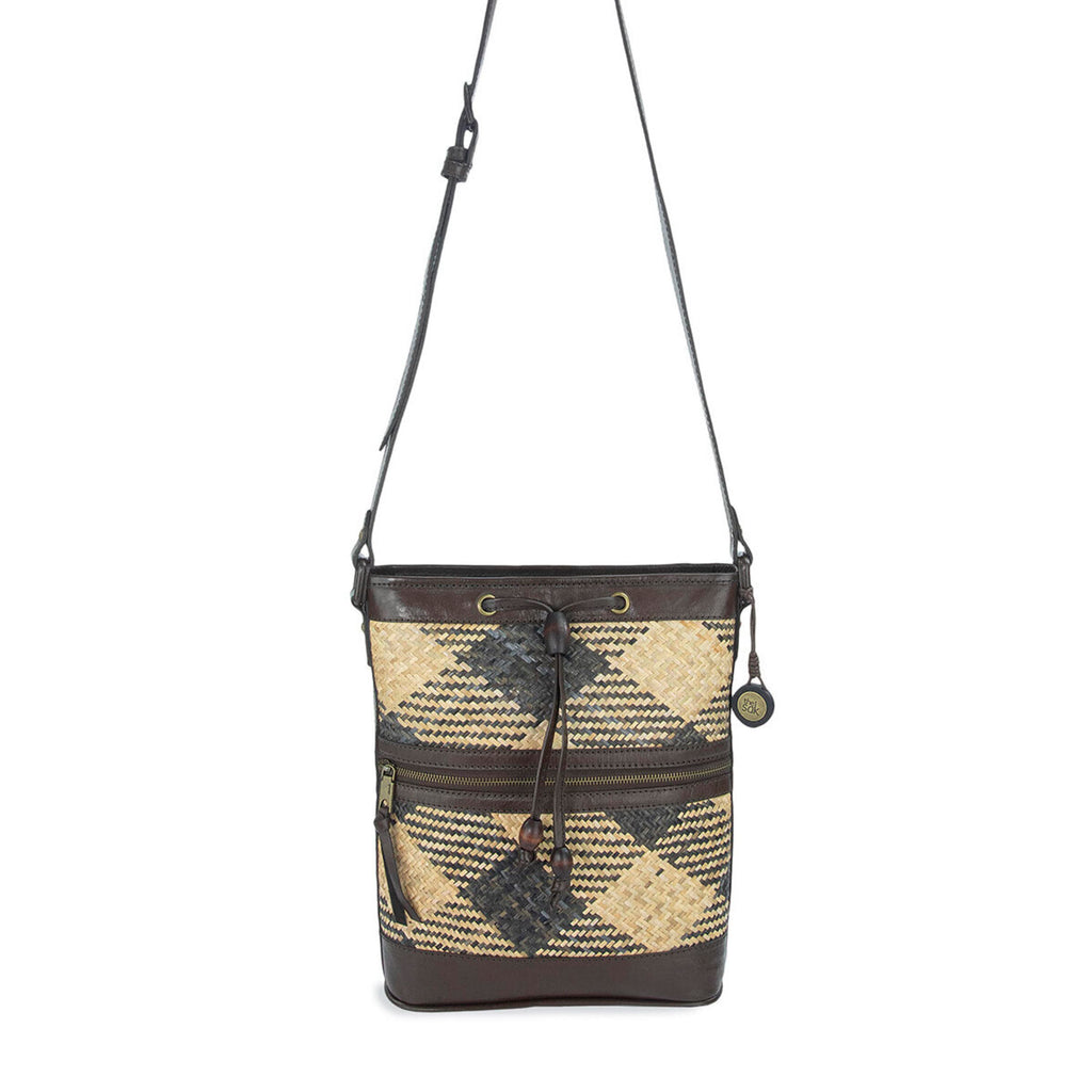 The Sak Bali Rattan Bucket - Rattan - Brown Patterned