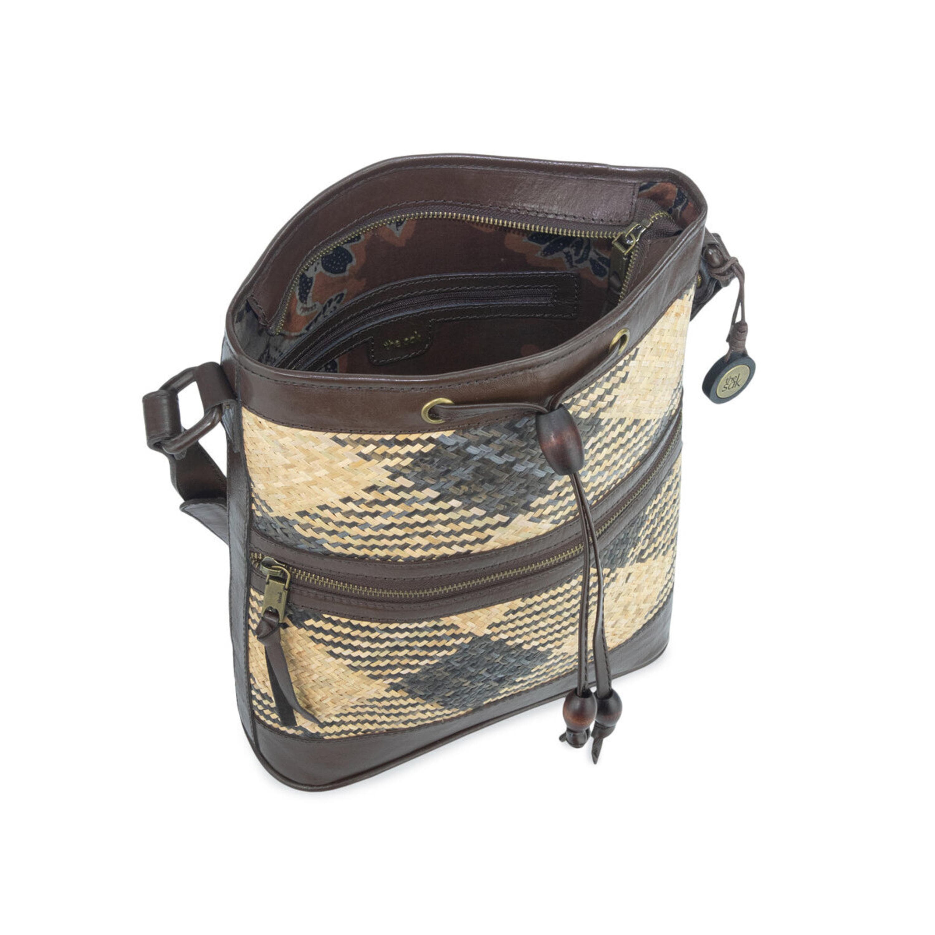 The Sak Bali Rattan Bucket - Rattan - Brown Patterned