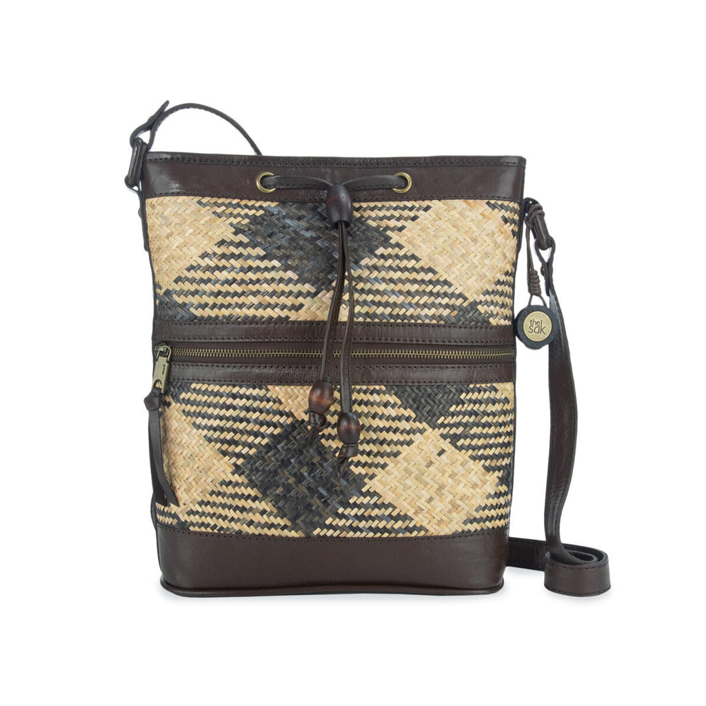 The Sak Bali Rattan Bucket - Rattan - Brown Patterned