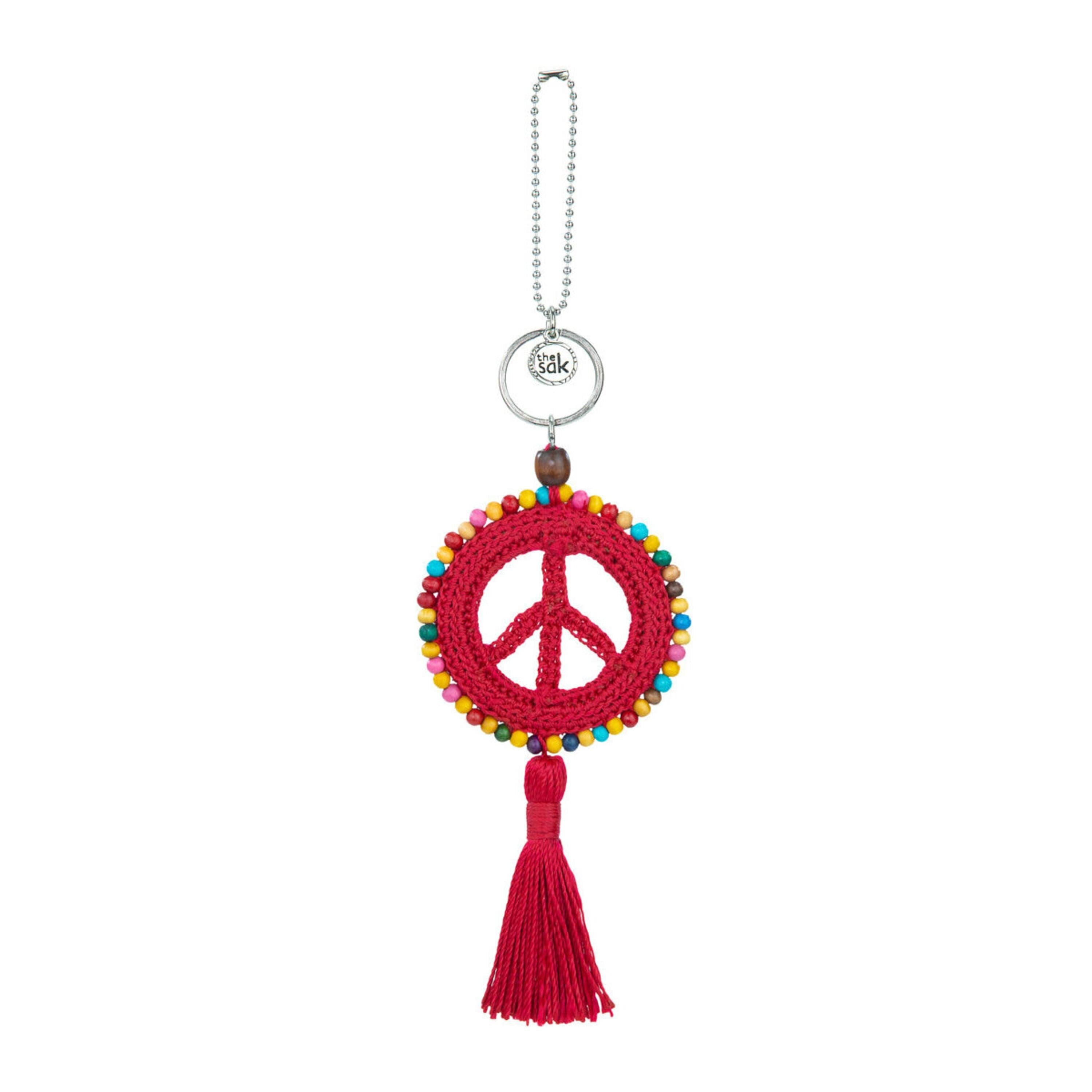 The Sak Yarnicharmz Dangle - Hand Crochet - Rocket Red Peace