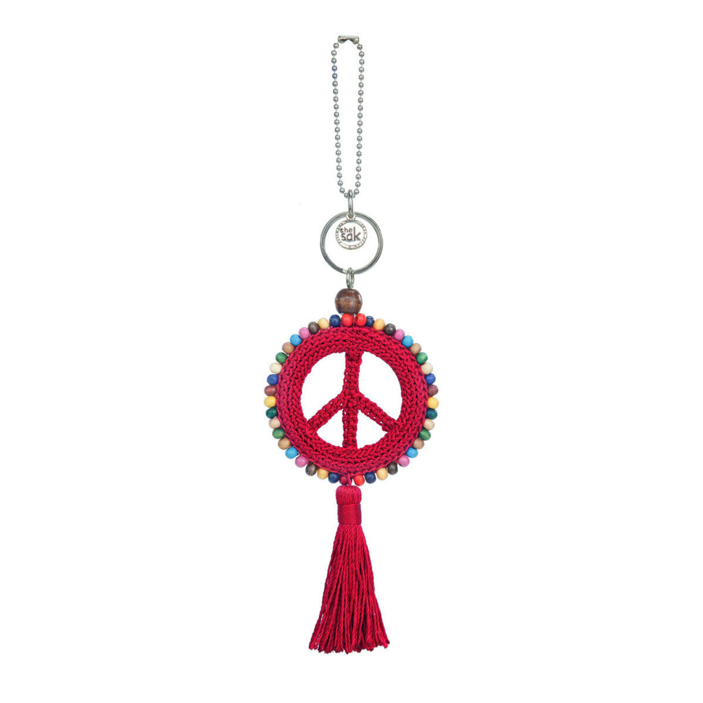 The Sak Yarnicharmz Dangle - Hand Crochet - Rocket Red Peace