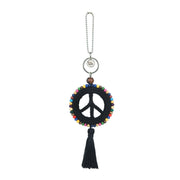 Yarnicharmz Dangle - Hand Crochet - Black Peace