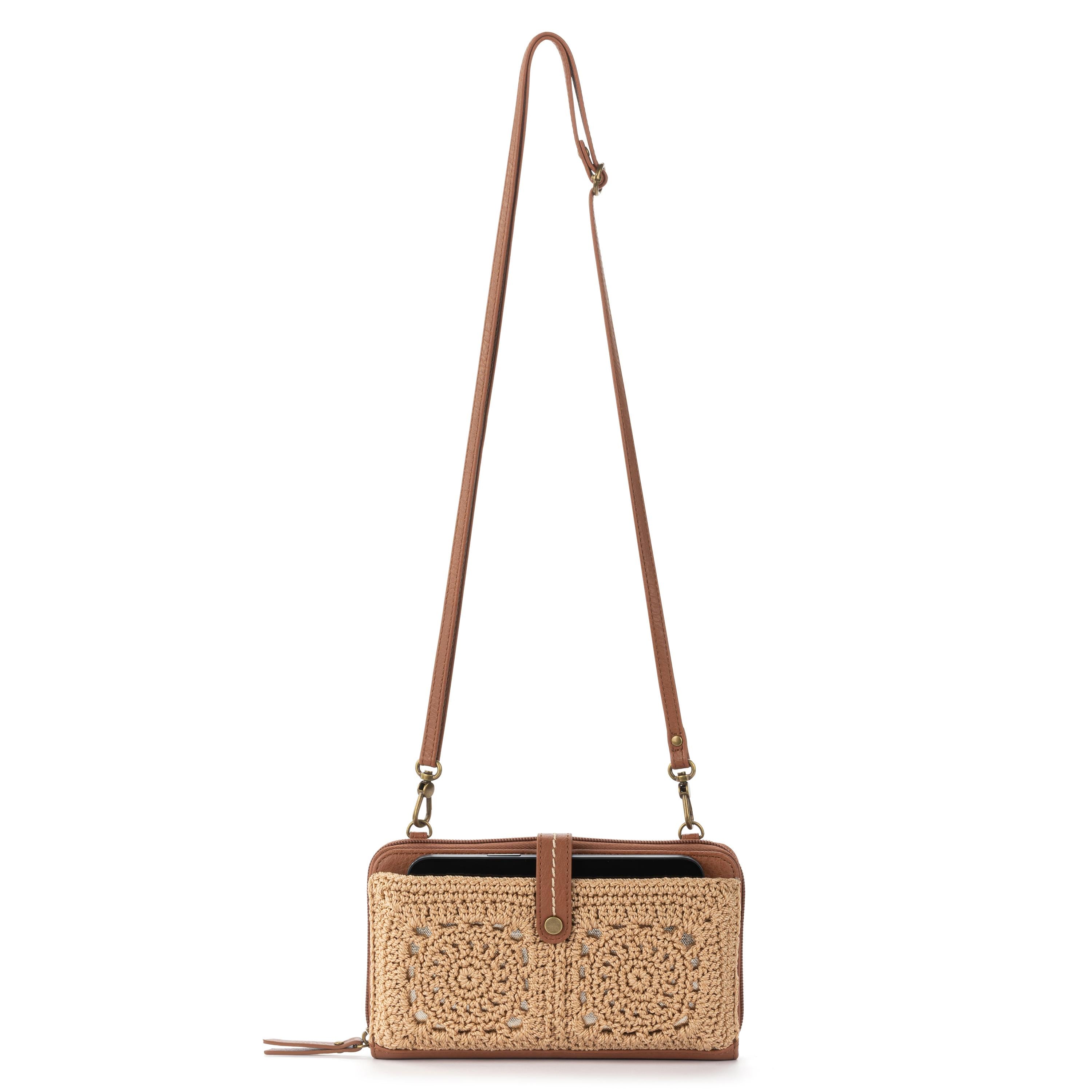 The Sak Iris Smartphone Wallet - Hand Crochet - Bamboo Medallion