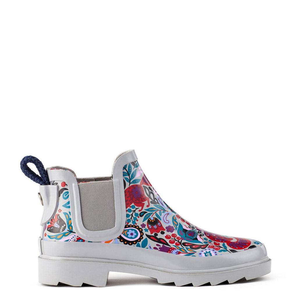 Sakroots Rhyme Rainboot - Rubber - Crimson Enchanted Forest