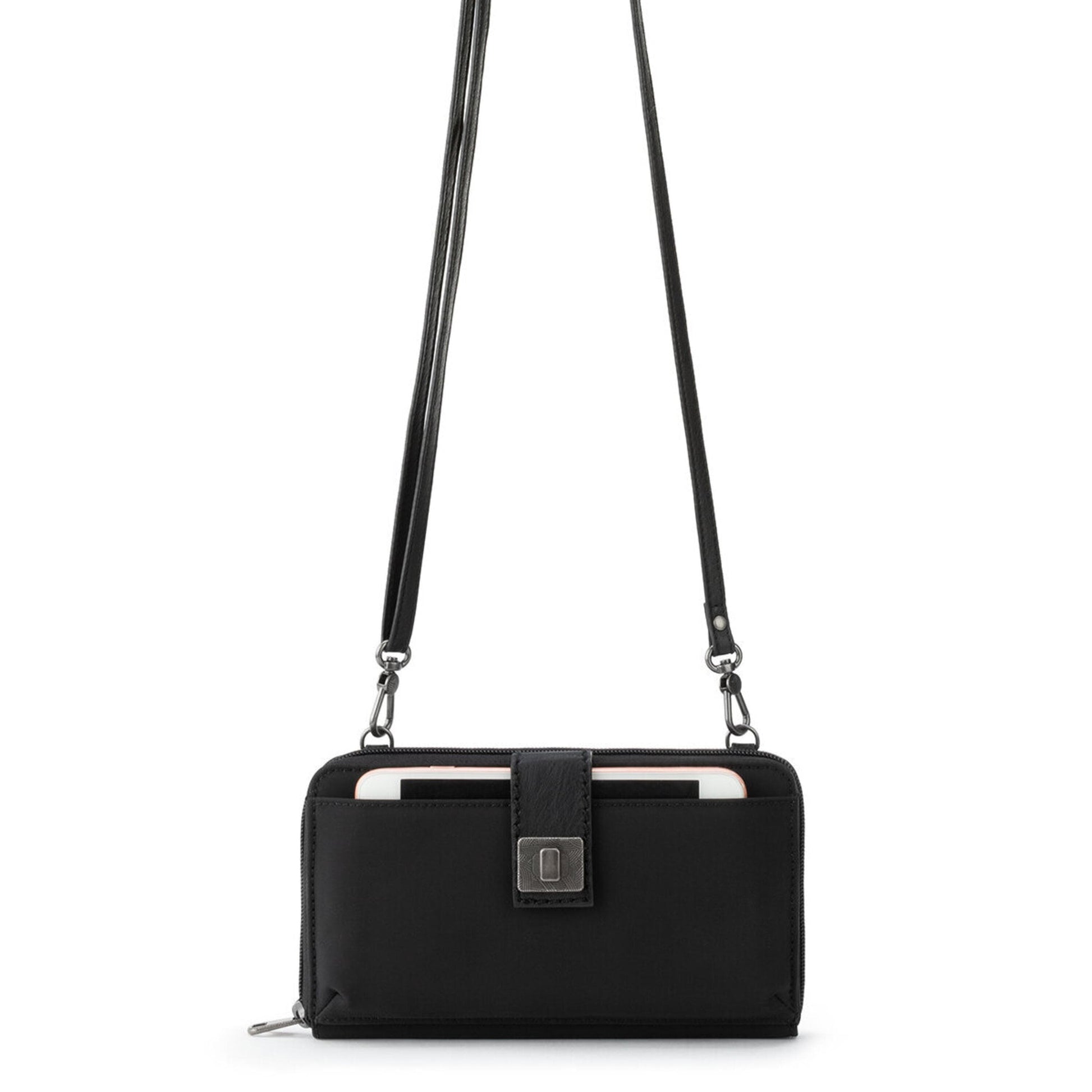 Sakroots Arcadia Recycled Large Smartphone Crossbody Vegan Leather - Black