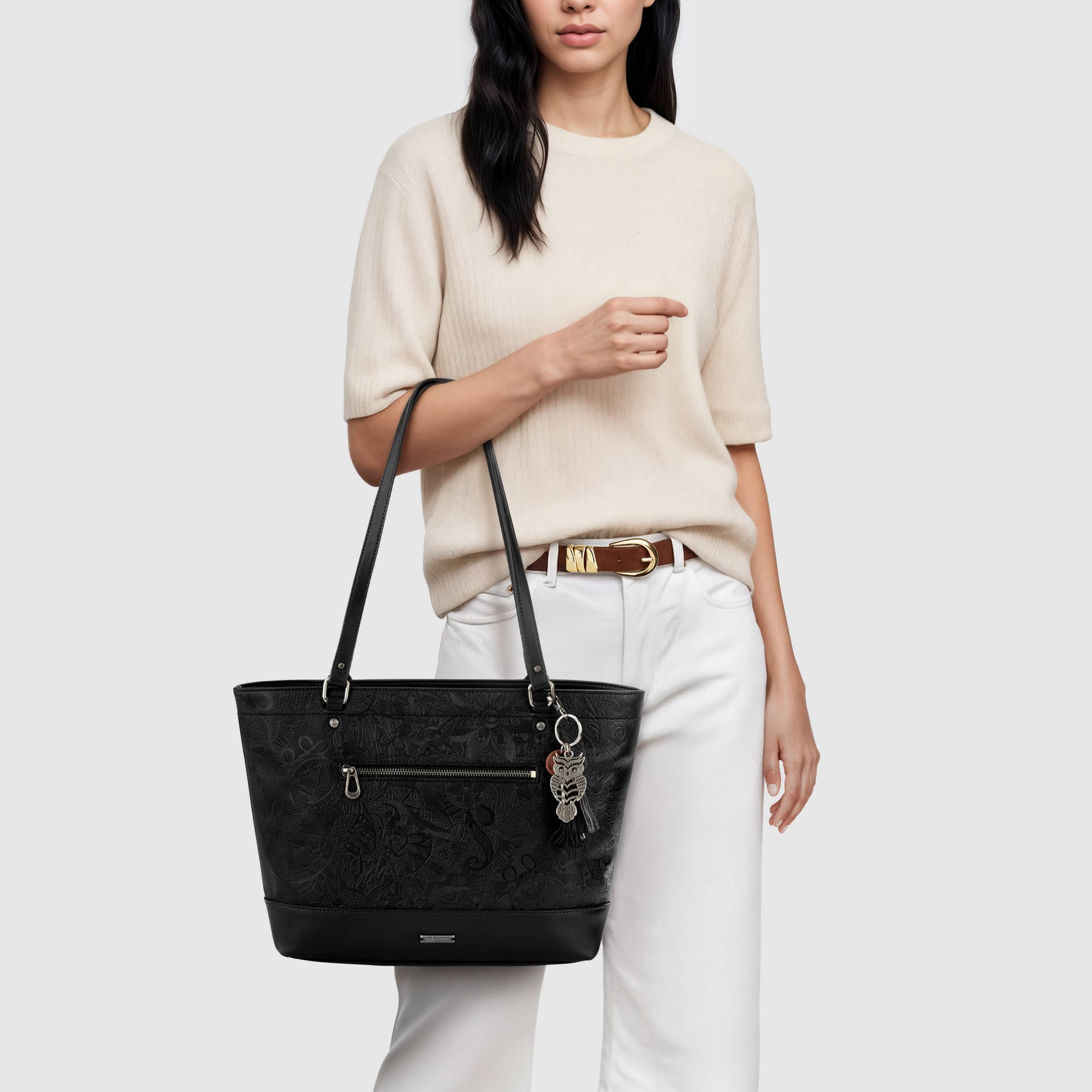 Sakroots Arcadia Metro Tote - Vegan Leather - Black