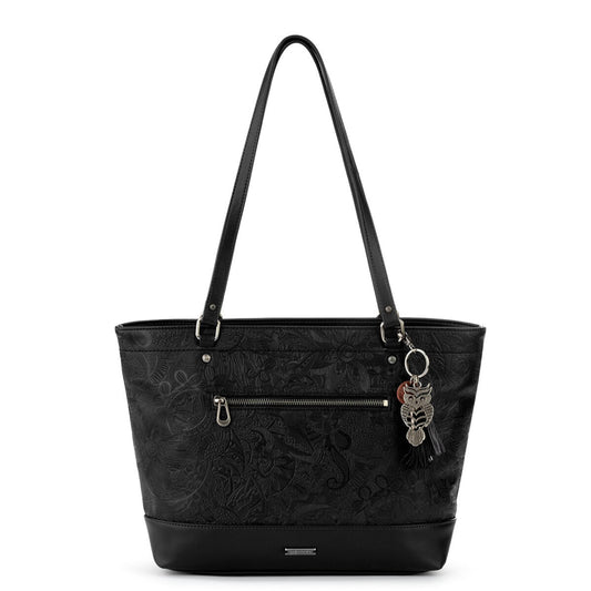 Sakroots Arcadia Recycled Medium Tote Vegan Leather - |Black|