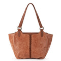 The Sak Bolinas Satchel - Leather - Tobacco Floral Embossed