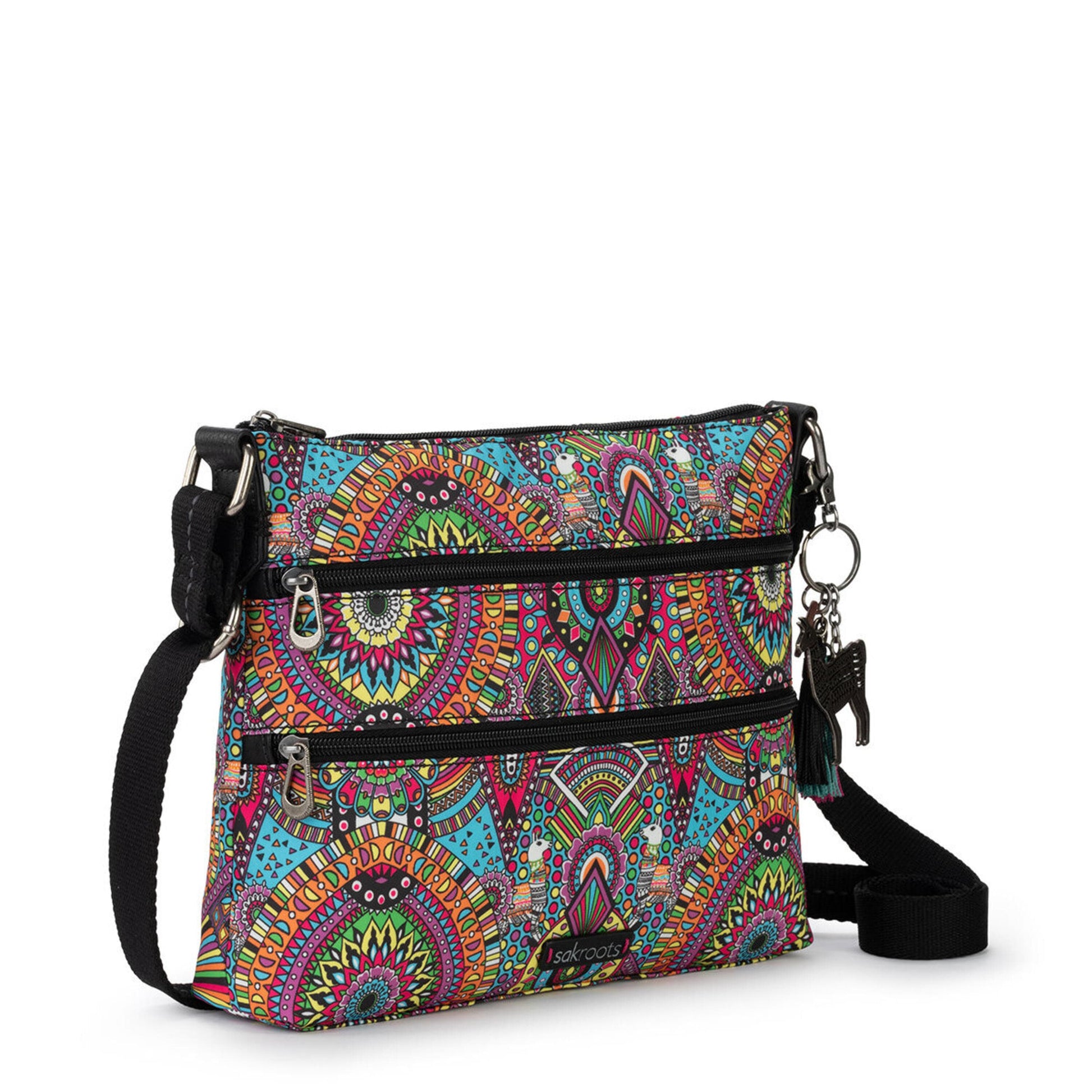 Sakroots Basic Crossbody EcoTwill - |Rainbow Wanderlust|