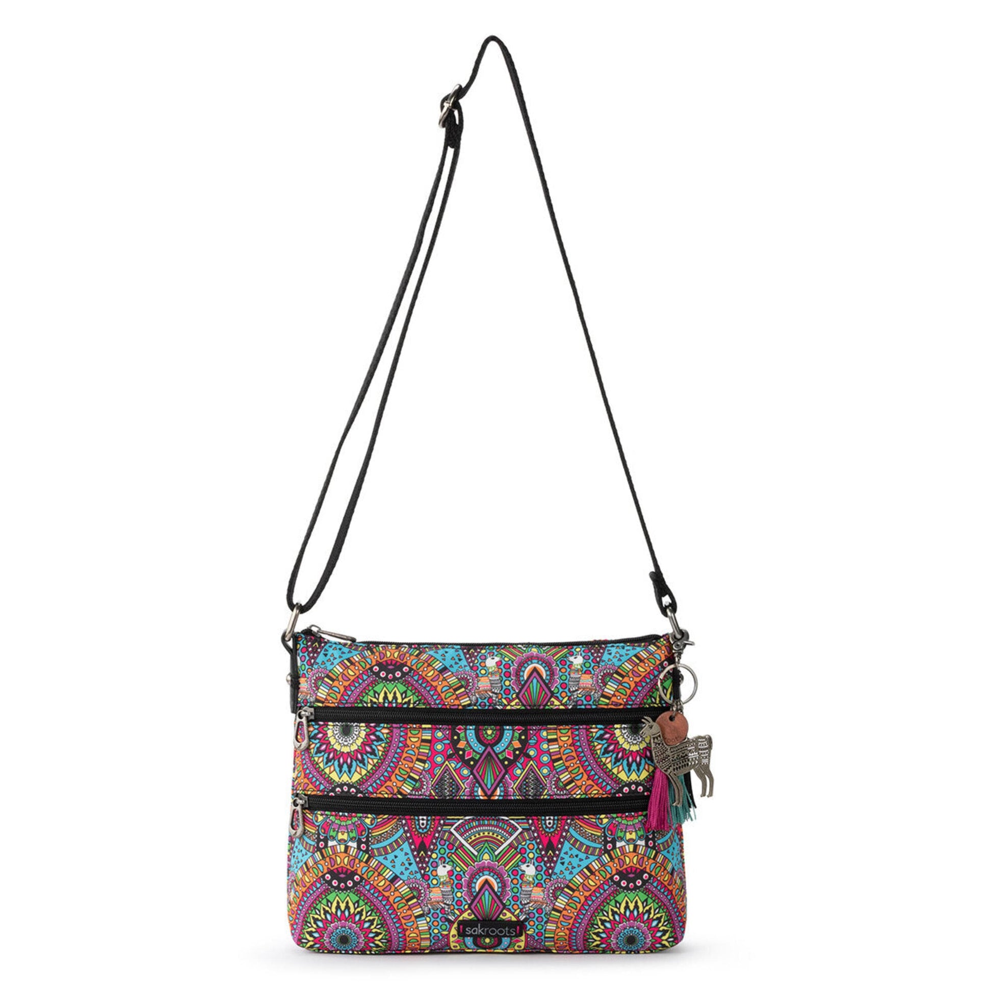 Sakroots Basic Crossbody EcoTwill - |Rainbow Wanderlust|
