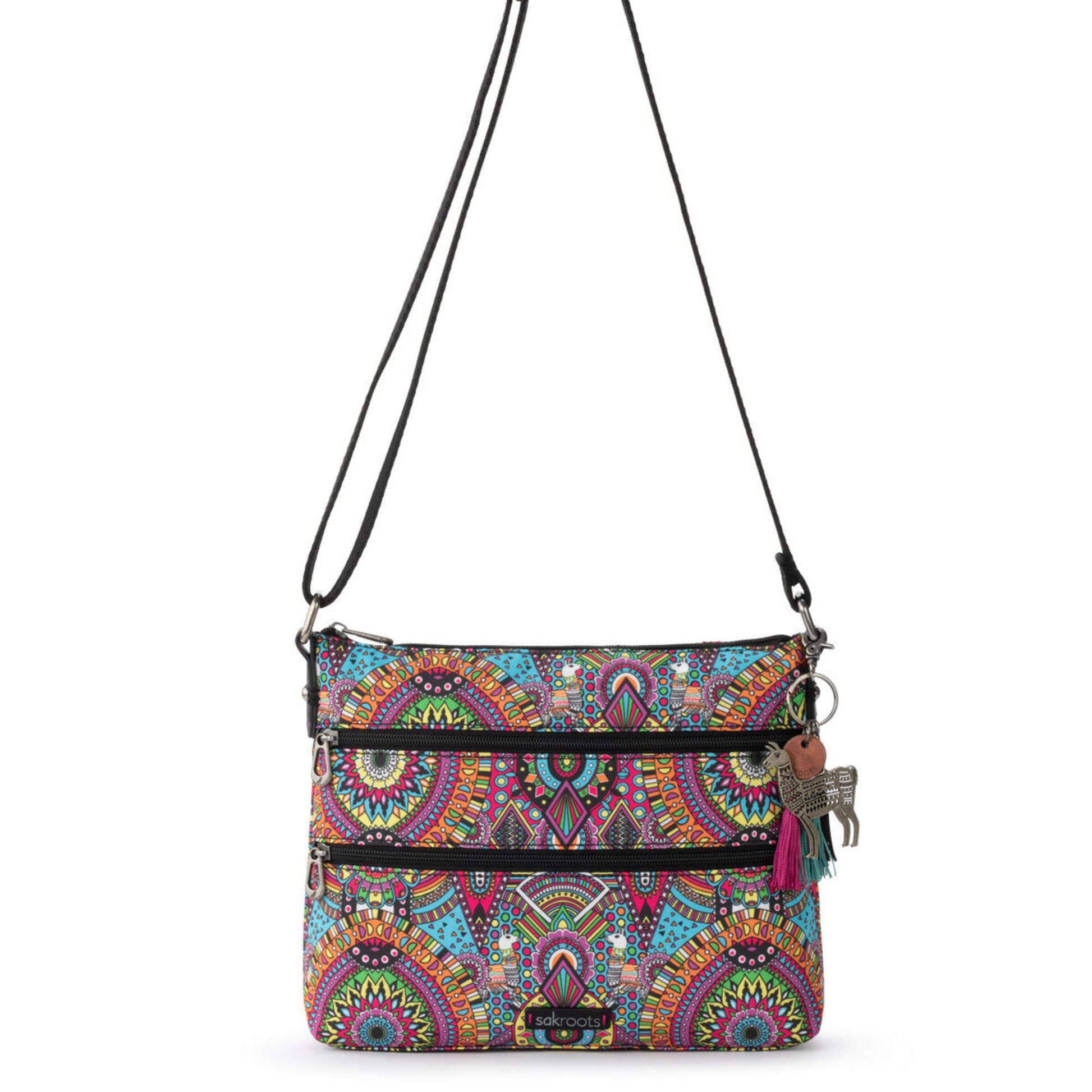 Sakroots Basic Crossbody EcoTwill - |Rainbow Wanderlust|