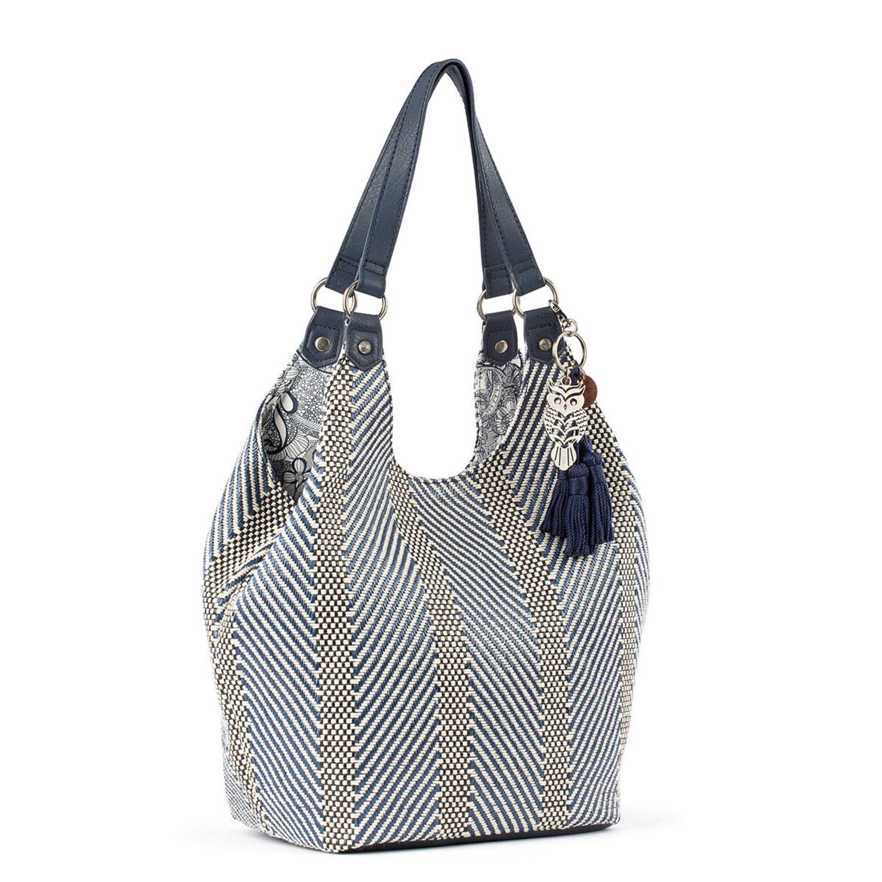 Sakroots Roma Shopper - Straw - Navy Spirit Desert Woven