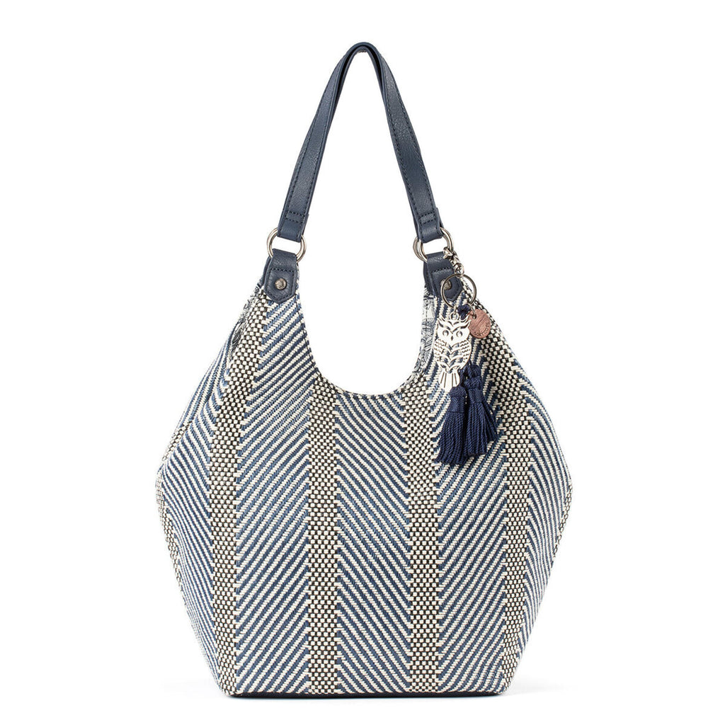 Sakroots Roma Shopper - Straw - Navy Spirit Desert Woven