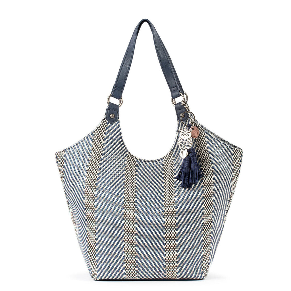 Sakroots Roma Shopper - Straw - Navy Spirit Desert Woven