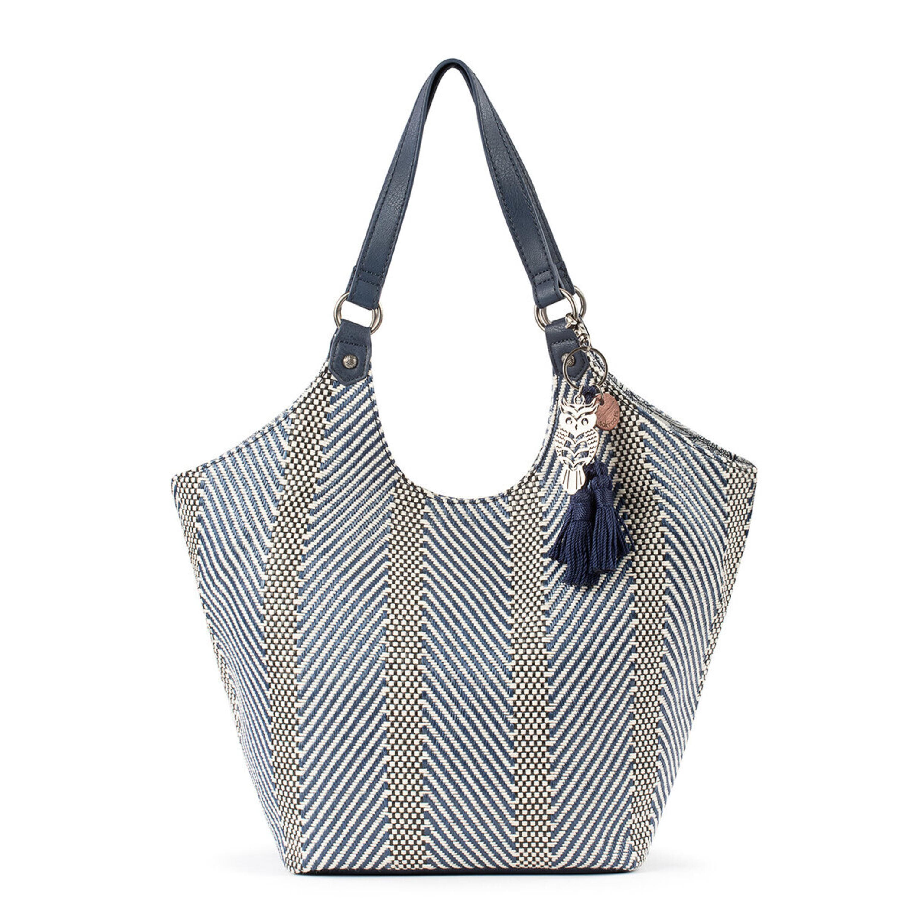 Sakroots Roma Shopper - Straw - Navy Spirit Desert Woven