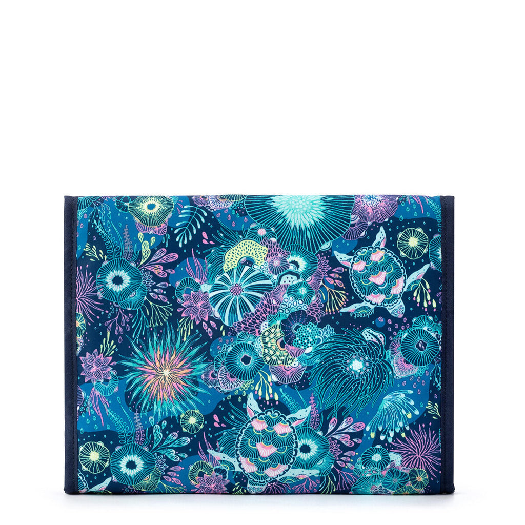 Sakroots On The Go Foldable Changing Pad - EcoTwill - Royal Blue Seascape