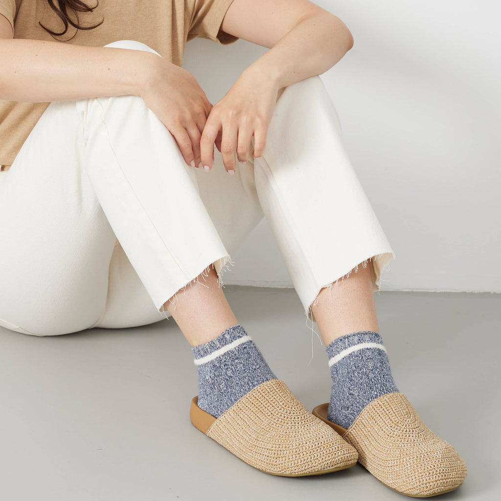 The Sak Bolinas Clog - Hand Crochet - Bamboo Static