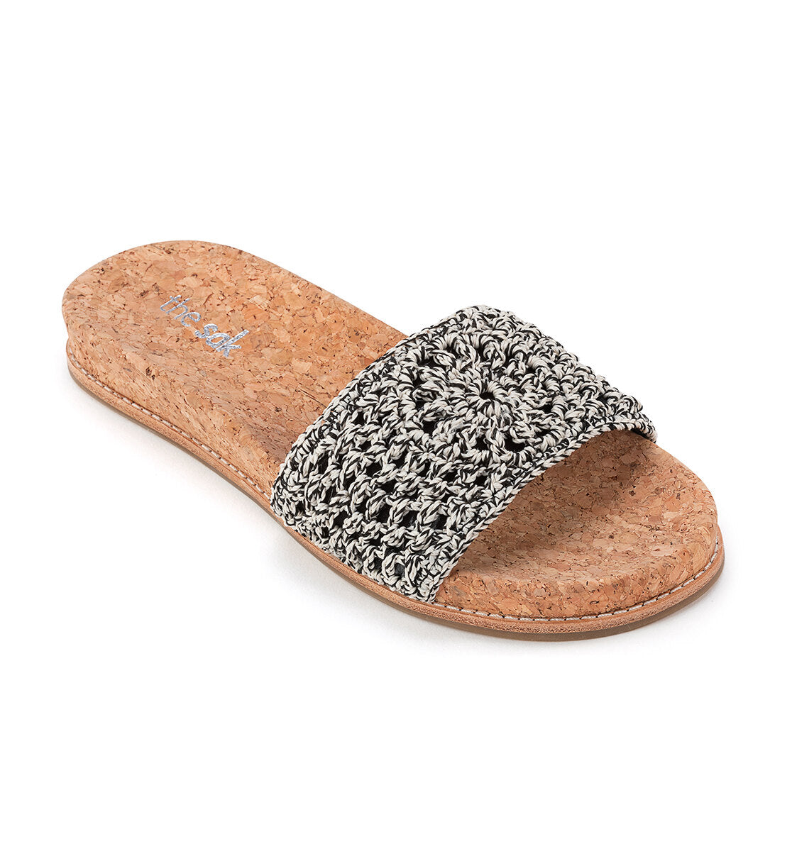 The Sak Mendocino Slide Sandal - Hand Crochet - Moonlight Static Medallion