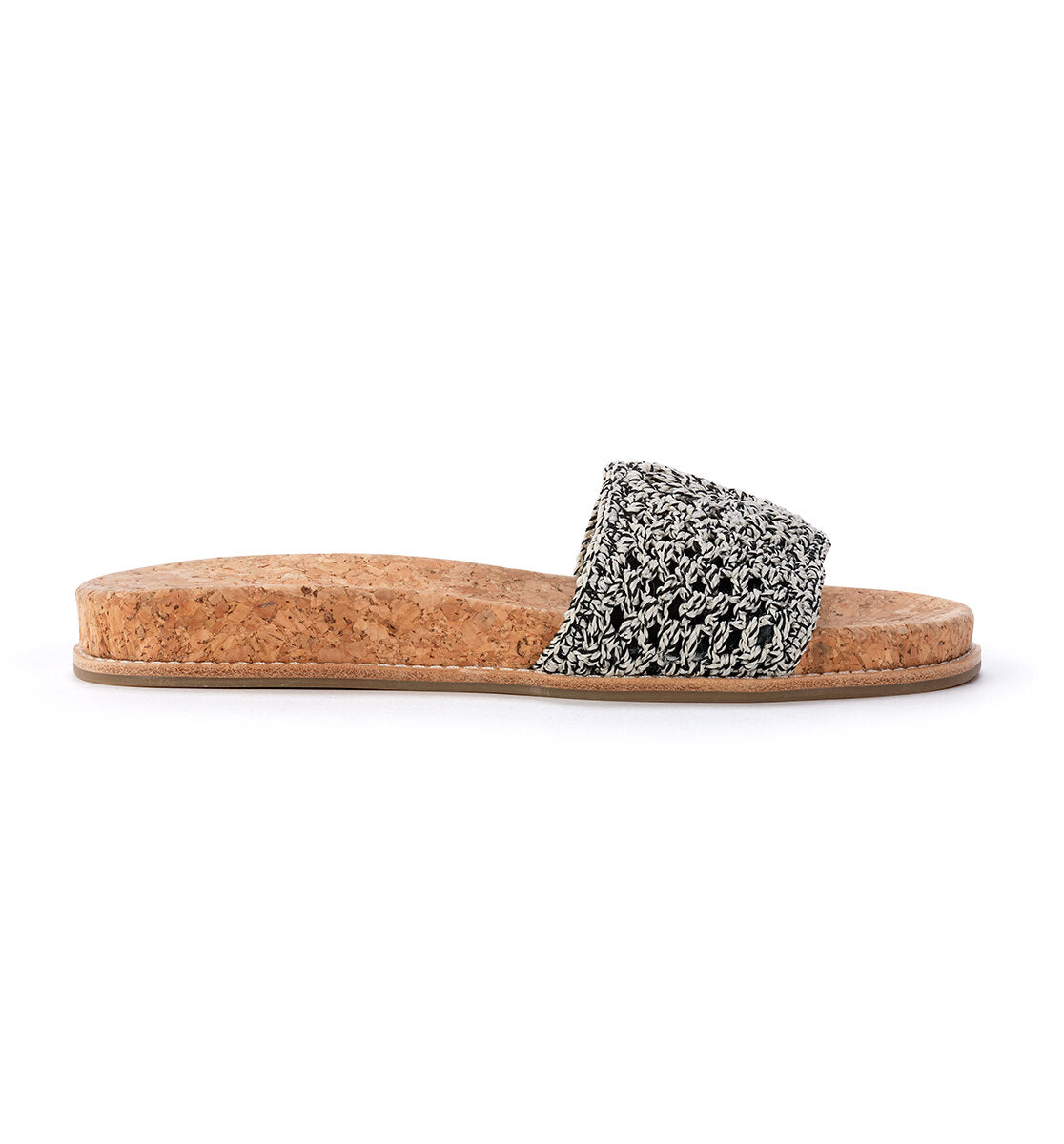 The Sak Mendocino Slide Sandal - Hand Crochet - Moonlight Static Medallion