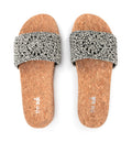 The Sak Mendocino Slide Sandal - Hand Crochet - Moonlight Static Medallion