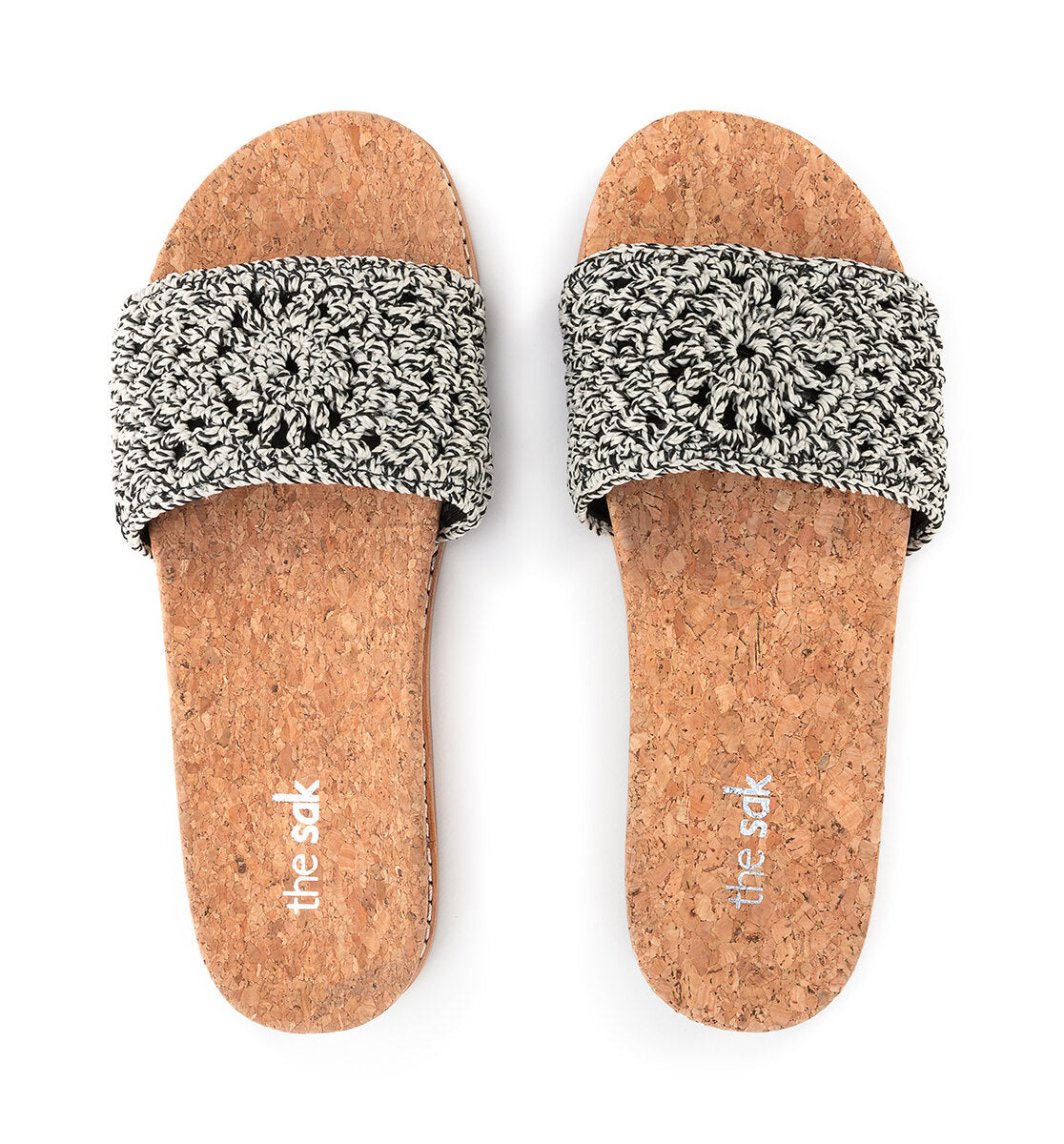 The Sak Mendocino Slide Sandal - Hand Crochet - Moonlight Static Medallion