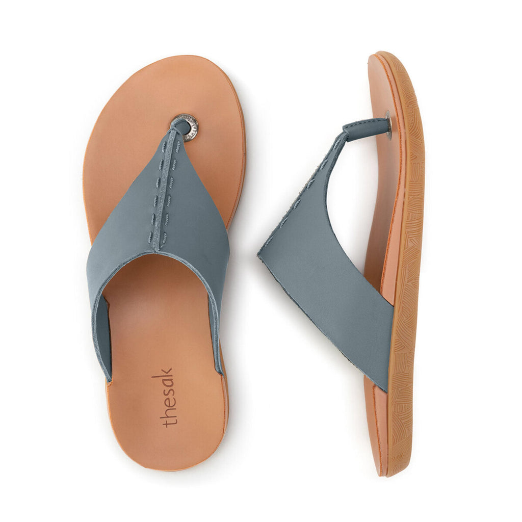 The Sak Los Feliz Sandal - Leather - Dusty Blue