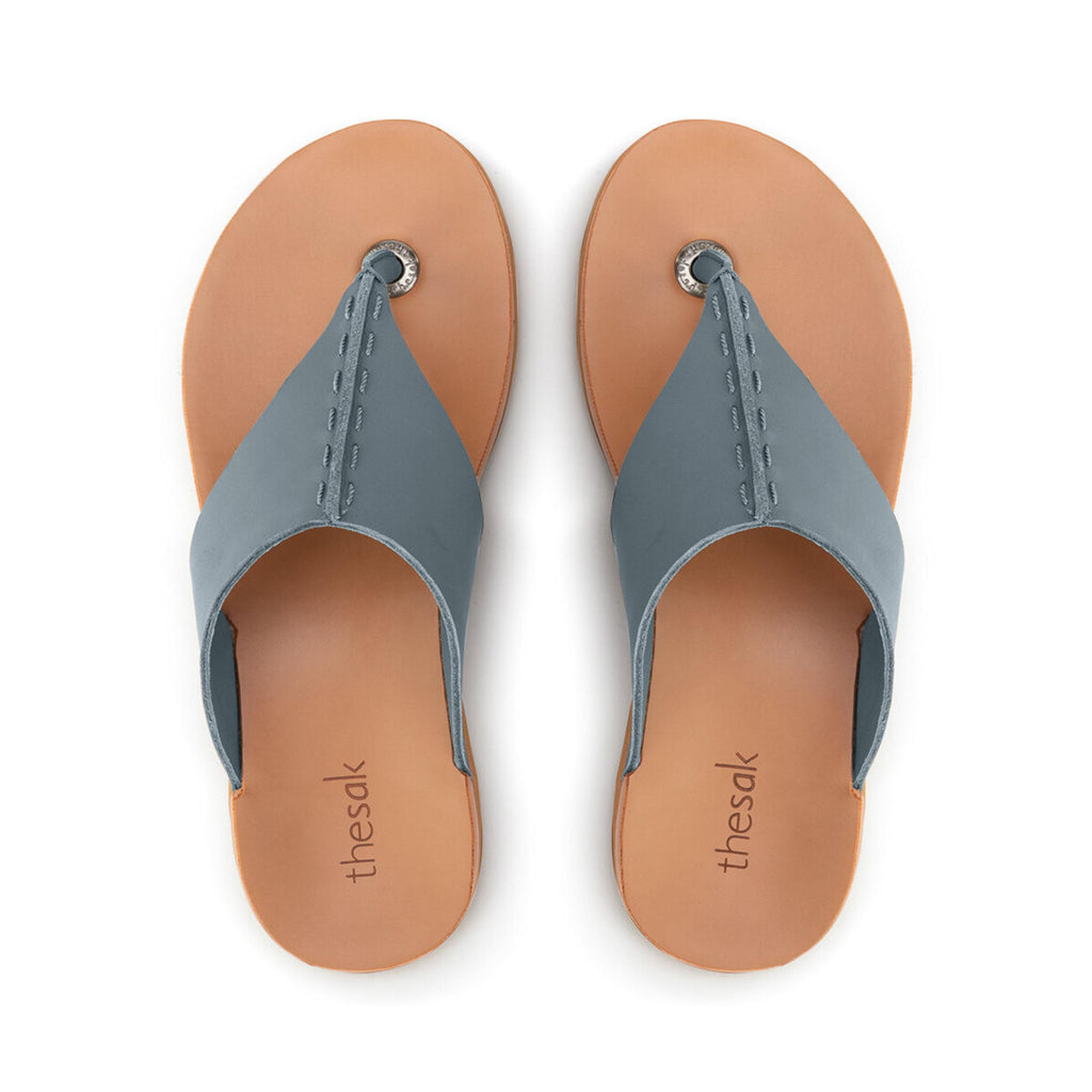 The Sak Los Feliz Sandal - Leather - Dusty Blue