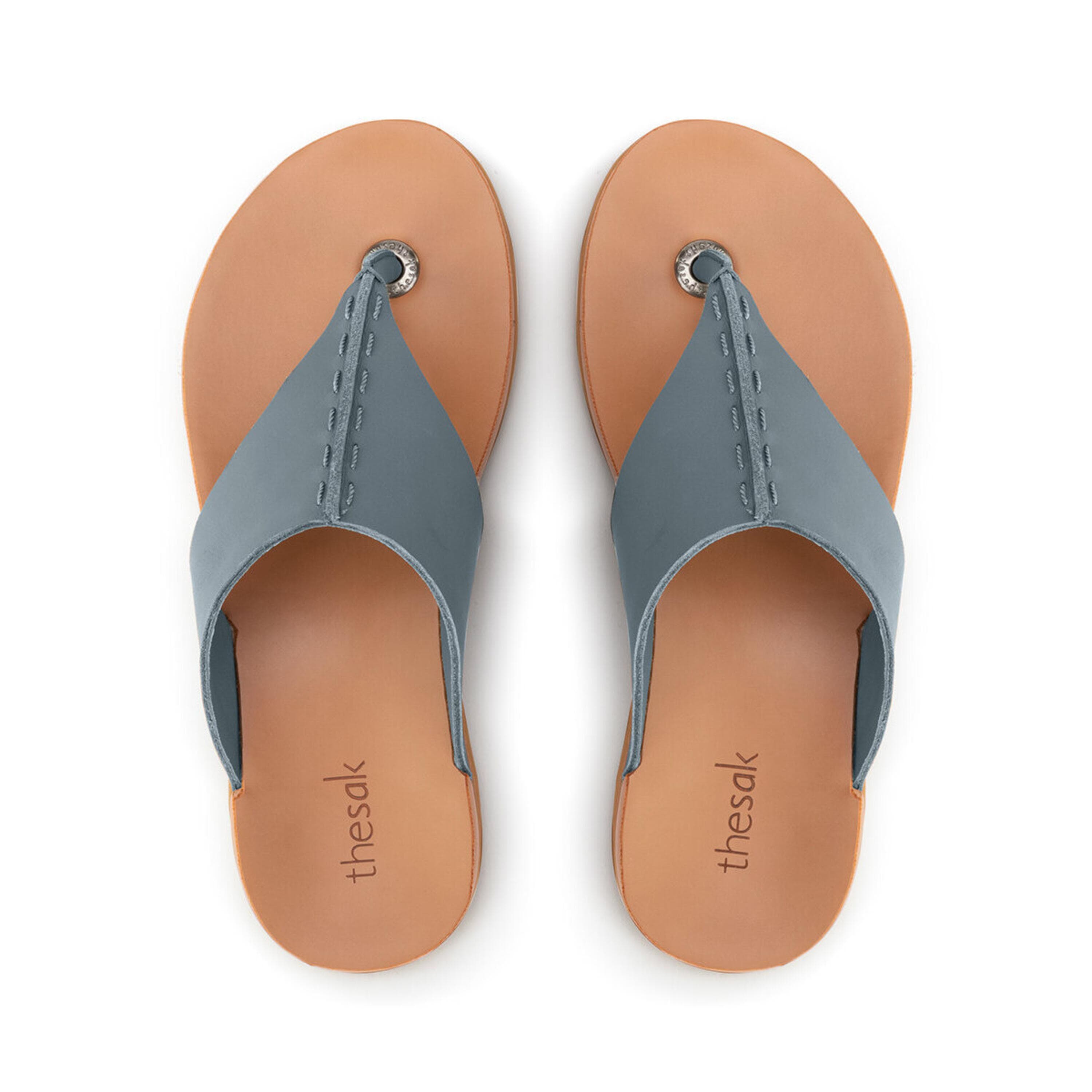 The Sak Los Feliz Sandal - Leather - Dusty Blue