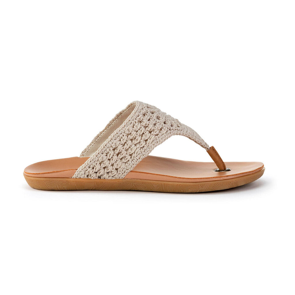 The Sak Shana Sandal - Hand Crochet - Ecru Medallion