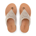The Sak Shana Sandal - Hand Crochet - Ecru Medallion