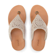 Shana Sandal - Hand Crochet - Ecru Medallion