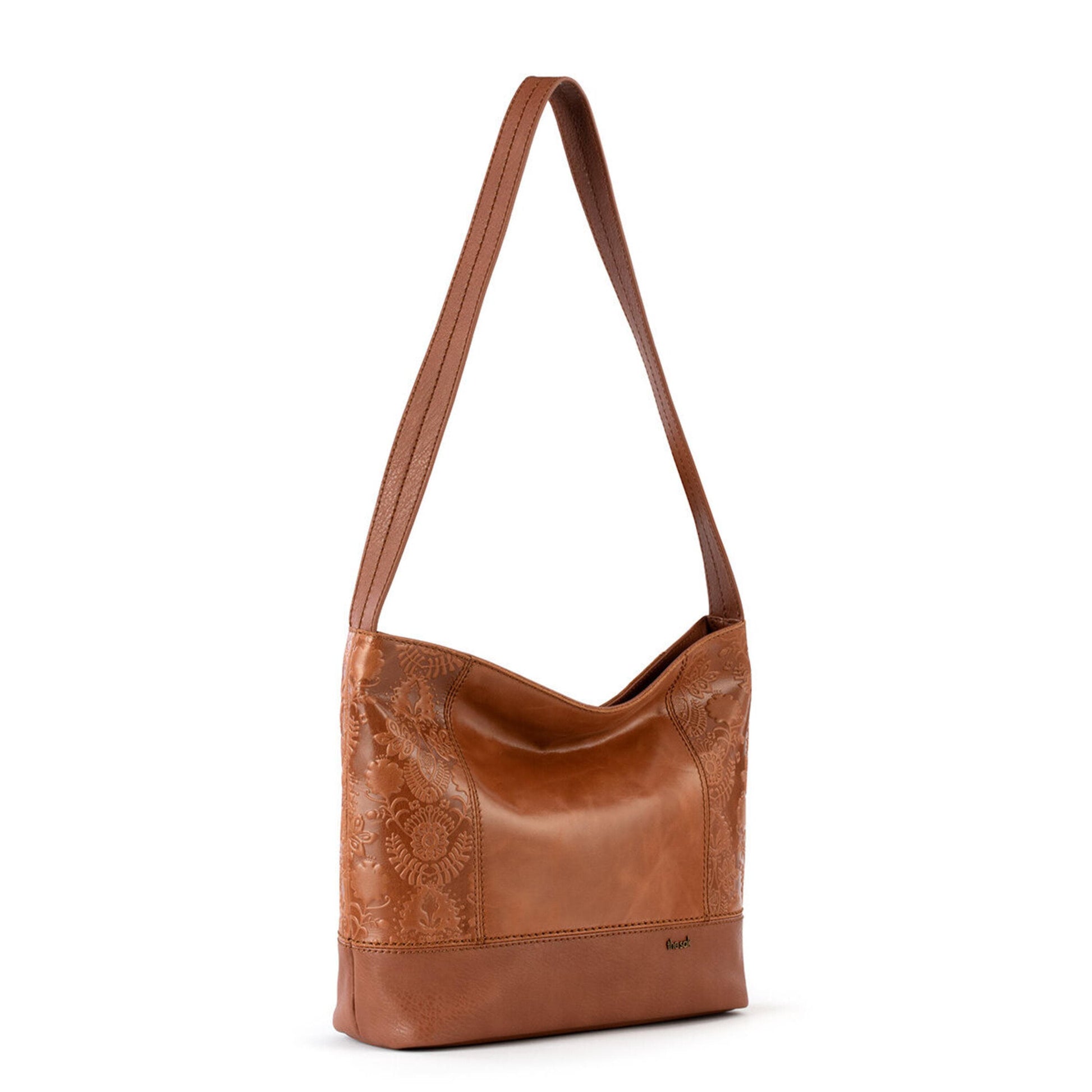 The Sak De Young Hobo Leather - |Tobacco Floral Embossed|
