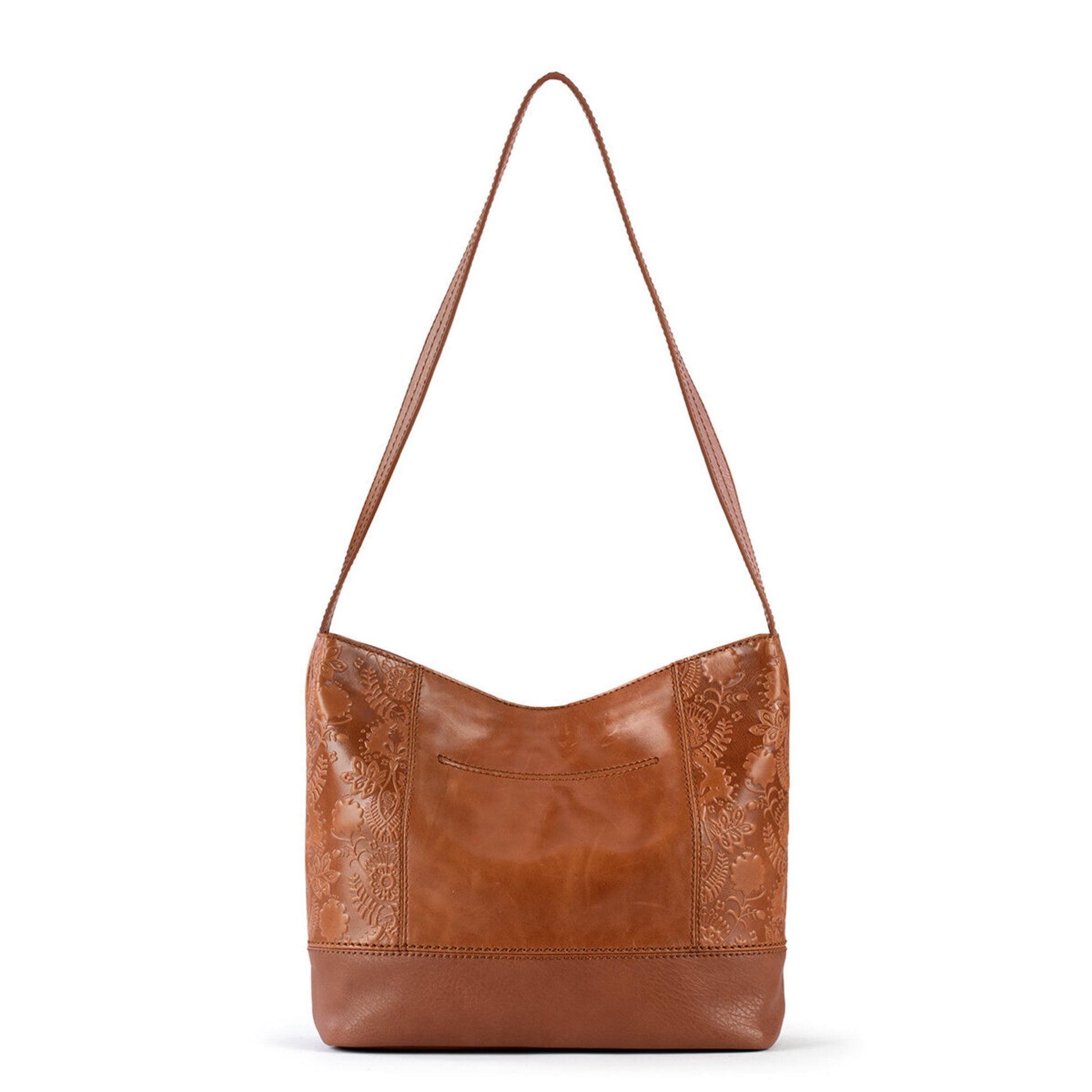 The Sak De Young Hobo Leather - |Tobacco Floral Embossed|