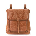 The Sak Ventura Convertible Backpack - Leather - Tobacco Floral Embossed