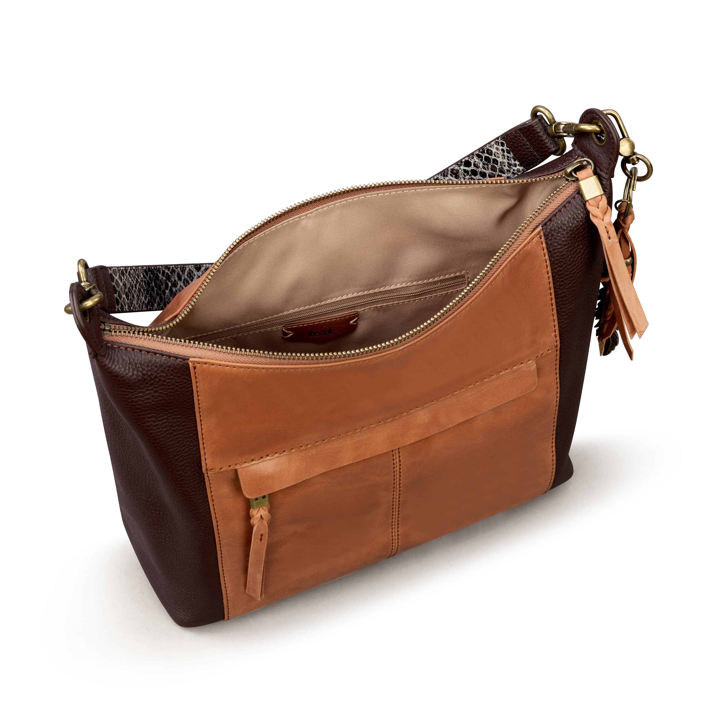The Sak Alameda Hobo - Leather - Tobacco Snake Multi